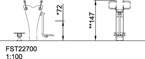 Диск + качели, со знаком безопасности