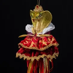 Винтажное украшение Королевская Змея 18х41 см., Christmas DeLuxe (89111)