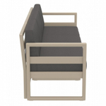 Комплект пластиковой мебели Siesta Contract Mykonos XL, бежевый, темно-серый