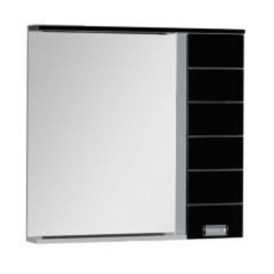 Зеркало-шкаф Aquanet Доминика 90 L LED черный