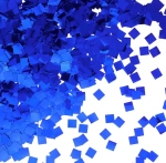 Латексный шар с мелким синим конфетти, квадрат, 36 см