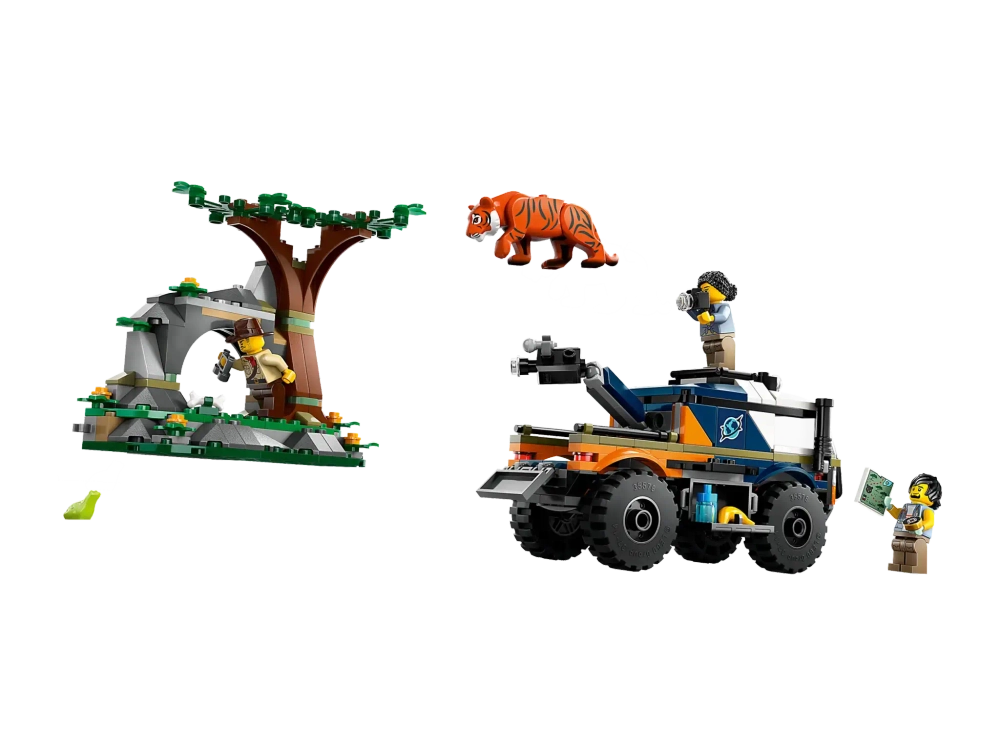 Конструктор LEGO City 60426 Исследователь джунглей на внедорожном грузовике