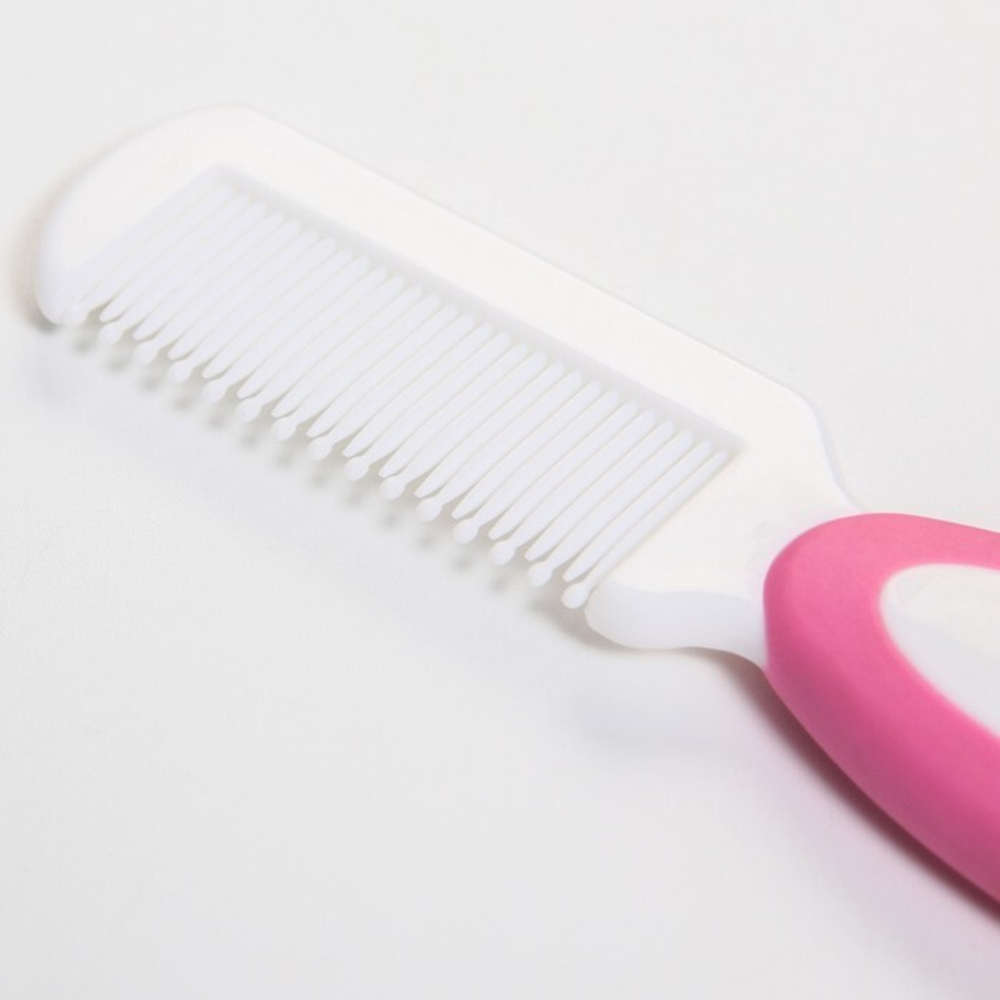 6996059 Набор для ухода за волосами: расческа и щетка, цвет белый/розовый