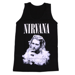 Майка Nirvana | Kurt Cobain курит в очках