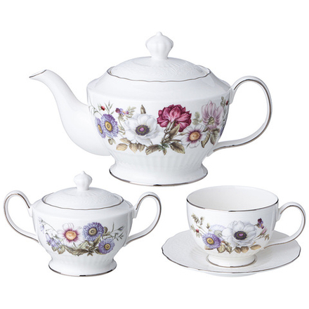 ЧАЙНЫЙ СЕРВИЗ LEFARD "BOUQUET" НА 6 ПЕР. 14 ПР. 900/400/330 МЛ (КОР=4НАБ.)
