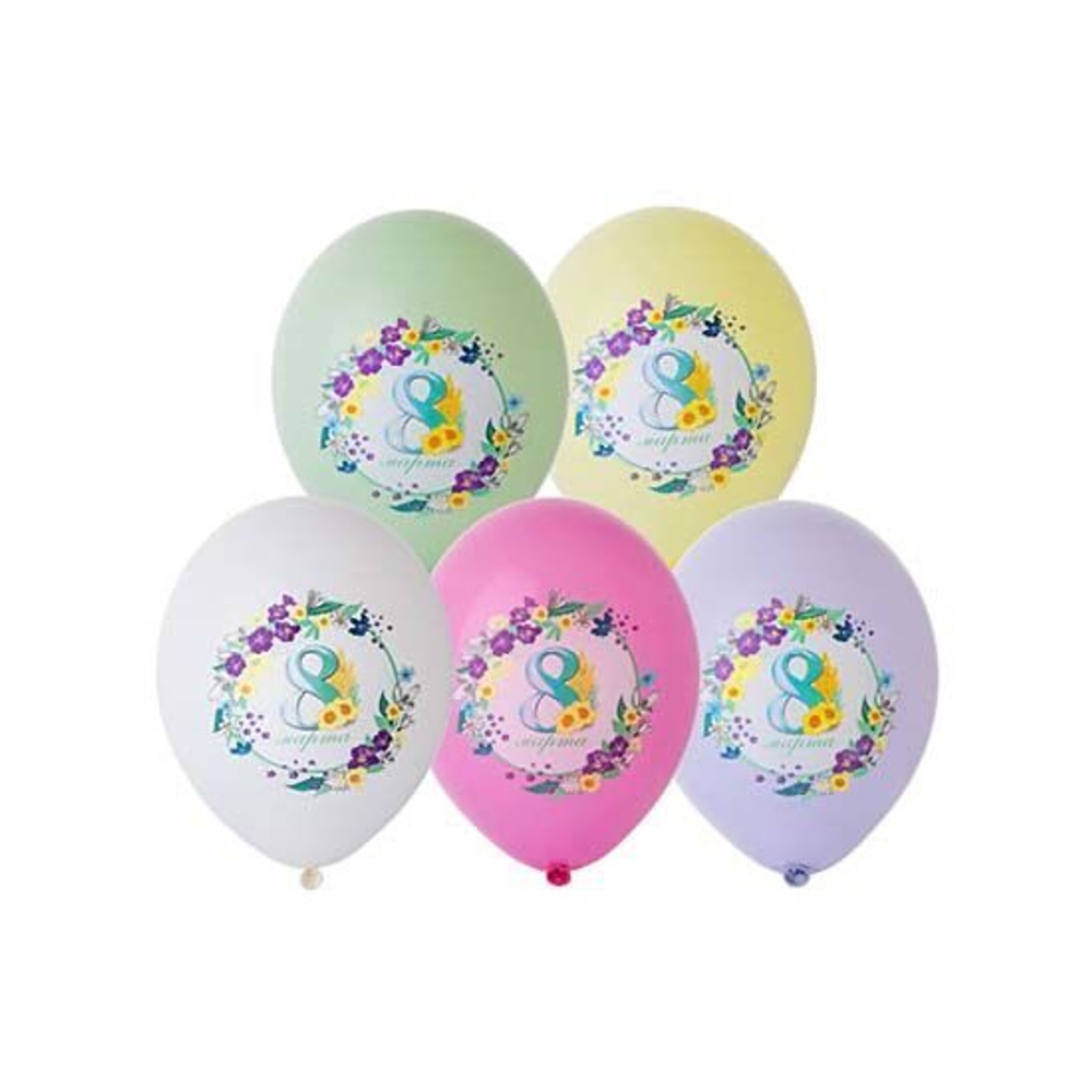 Шары с рисунком 8 Марта, 35 см