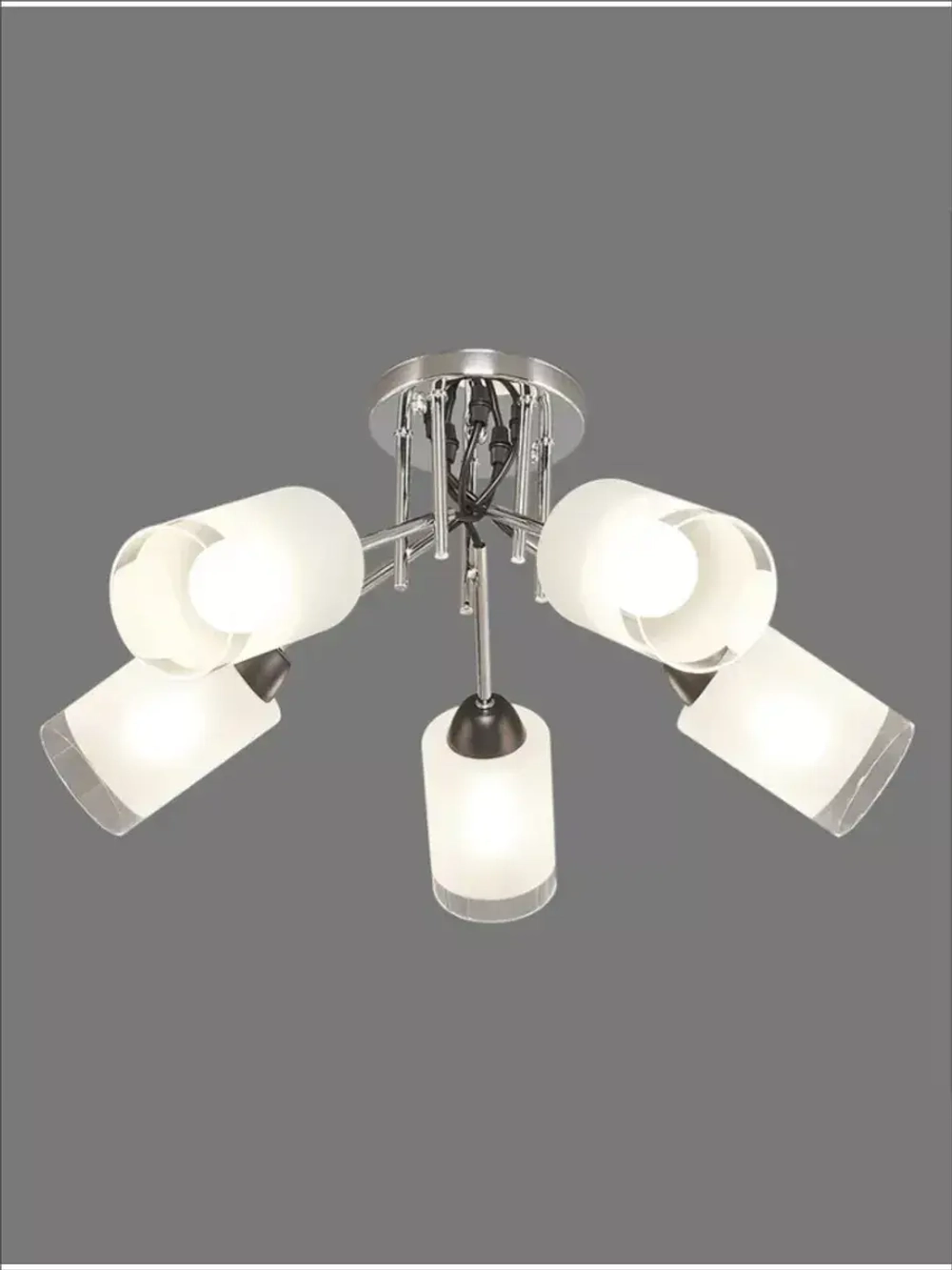 Люстра потолочная HEX  E14*5*40W хром/матовый