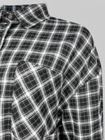 Рубашка Lan Lan 9136 удлиненная в клетку