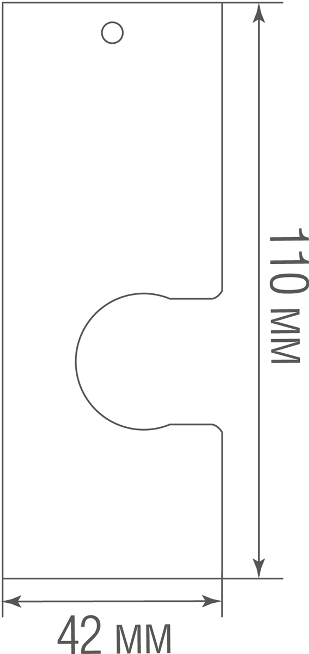 Вертикальный накладной держатель (одинарный) LIGHT WAVE,  D42xH110 мм,  металл,  черный