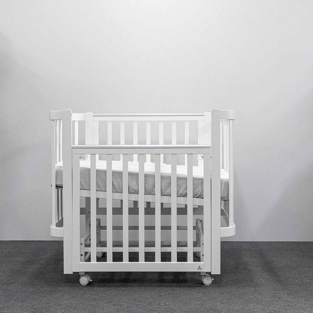 Кроватка детская Antemi Terra Light NEW с маятником НИК 17б белый