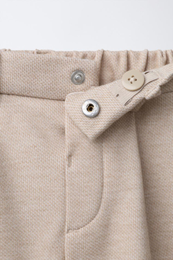 ZARA КОСТЮМНЫЕ БРЮКИ COMFORT, СВЕТЛО-БЕЖЕВЫЙ