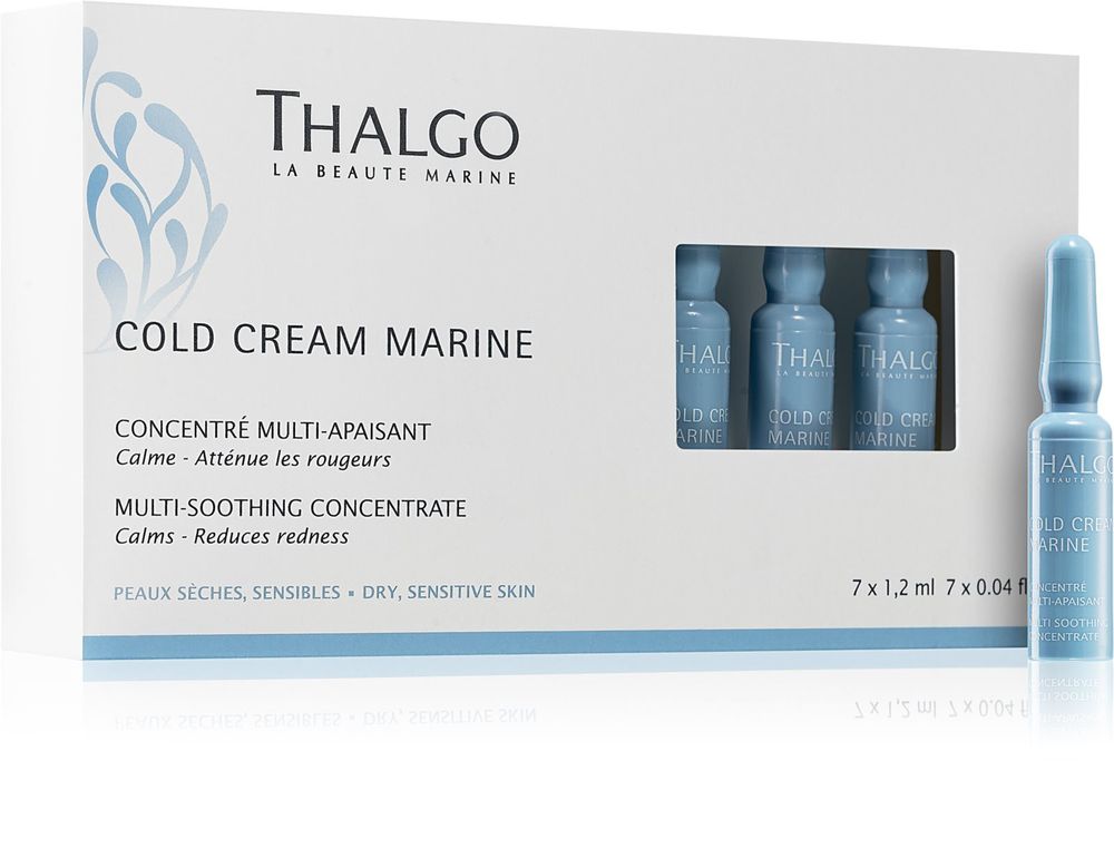 Thalgo Cold Cream Marine Multi-Sooting Concentrate - регенерирующий концентрат для чувствительной и склонной к раздражению кожи /   7x1.2  ml  / GTIN 3525801652038