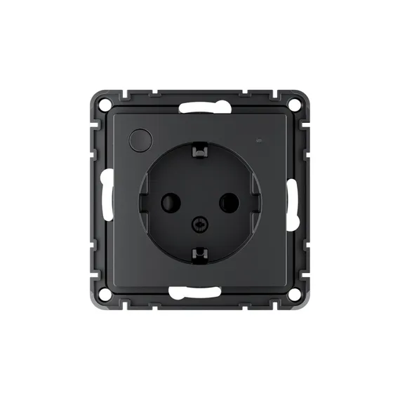Розетка AtlasDesign Smart 16А L+N с заземл. защ. шторки Zigbee механизм карбон SE ATN001045Z