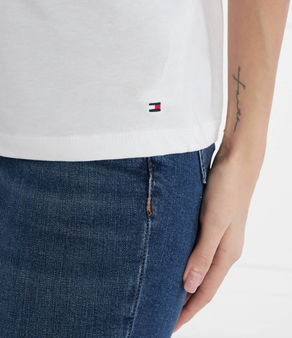 Футболка REG C-NK SIGNATURE Tommy Hilfiger - белый(WW0WW41674)