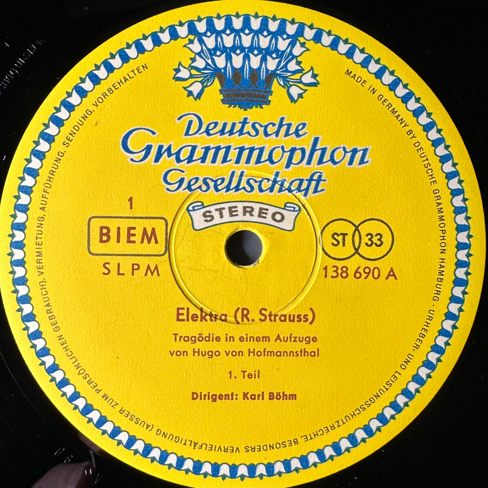 Штраус - Электра 2LP (Германия 1961г.)