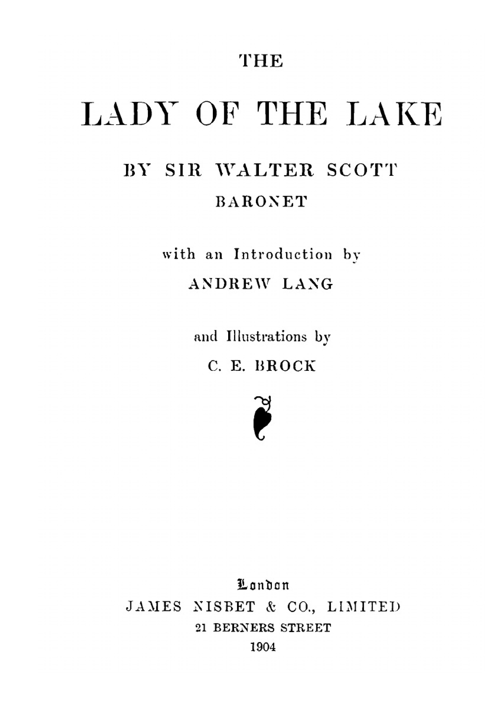 The lady of the lake | Scott Walter
