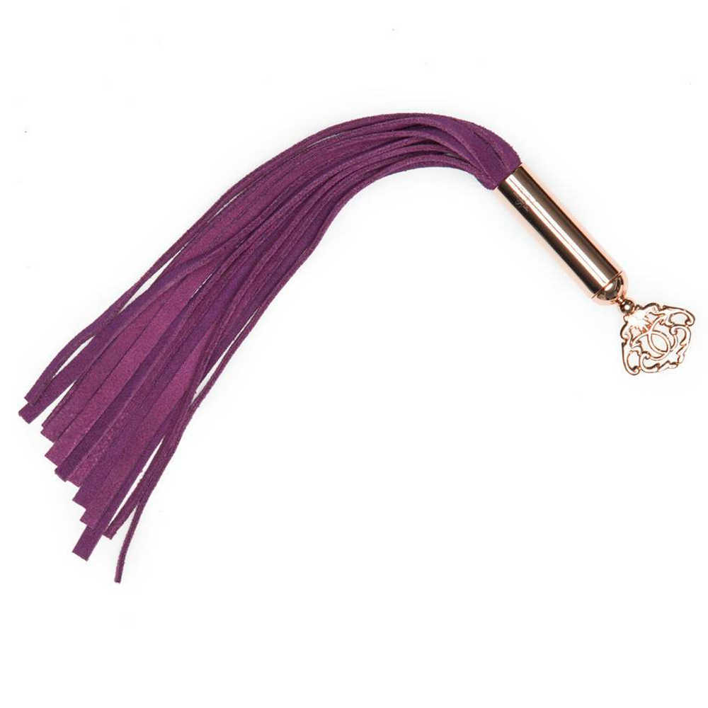 Фиолетовая мини-плеть Cherished Collection Suede Mini Flogger - 30 см. (Цвет: фиолетовый)