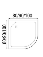 Душевая кабина RIVER  NARA LIGHT 100/15 MT 100х100 см,  матовое стекло, поддон низкий, крыша