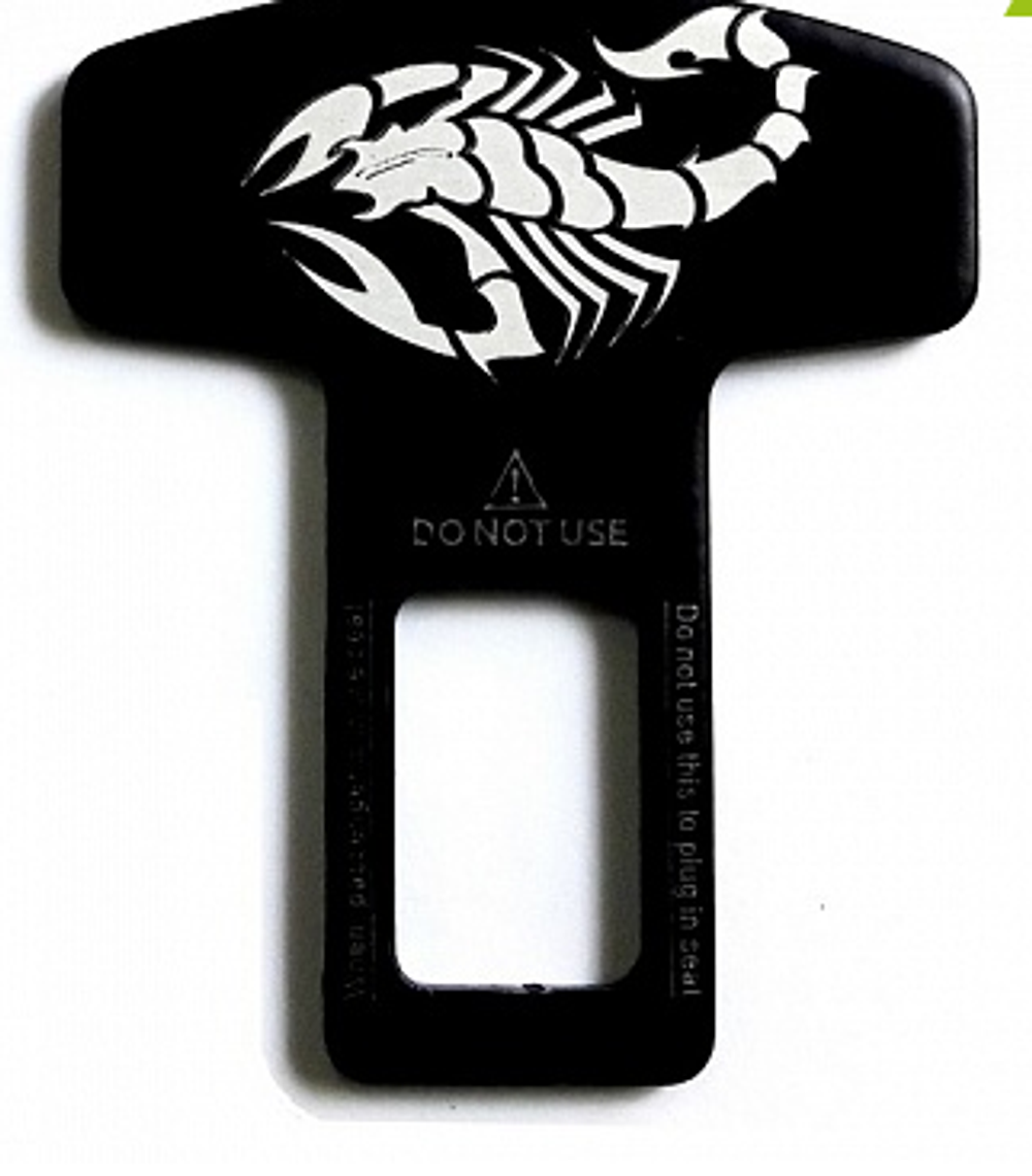 Заглушка ремня Mashinokom LUX - "Скорпион" ZML 004 металл с лазерной гравировкой