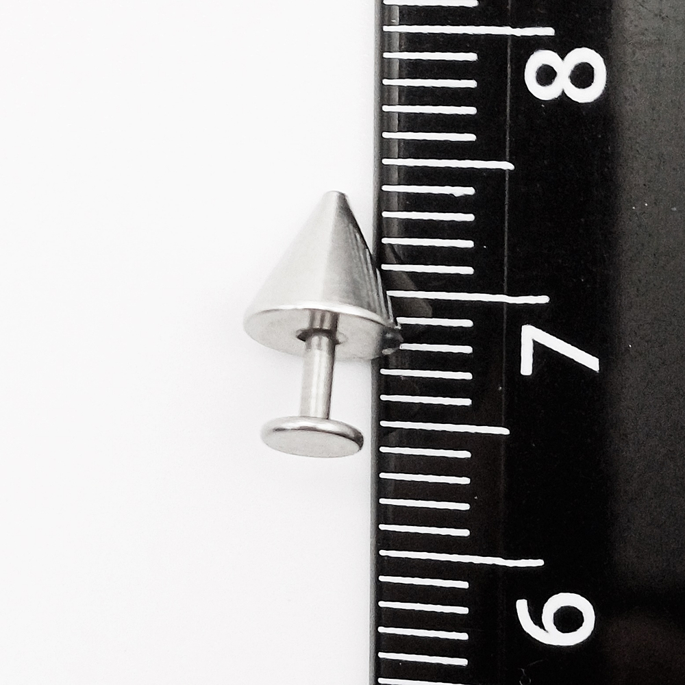 Лабрет (микроштанга) для пирсинга 4 мм из медицинской стали с конусом 6 мм. 1 шт