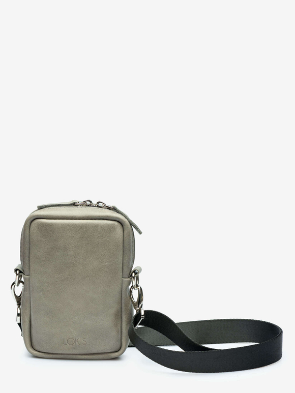 cумка через плечо прямоугольная серая