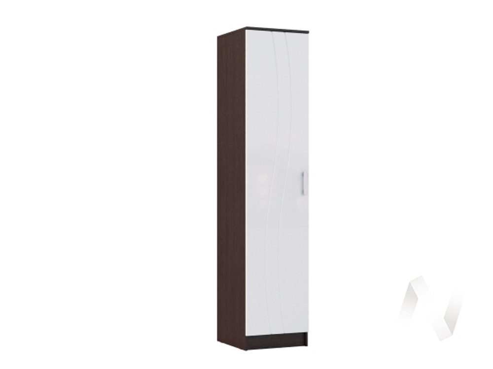 Пенал Гостиная Женева (венге/белый глянец холодный)