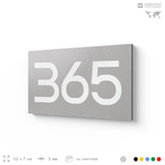 Номер на дверь 365, табличка на дверь для офиса, квартиры, кабинета, аудитории, склада, серая 120х70 мм, Айдентика Технолоджи