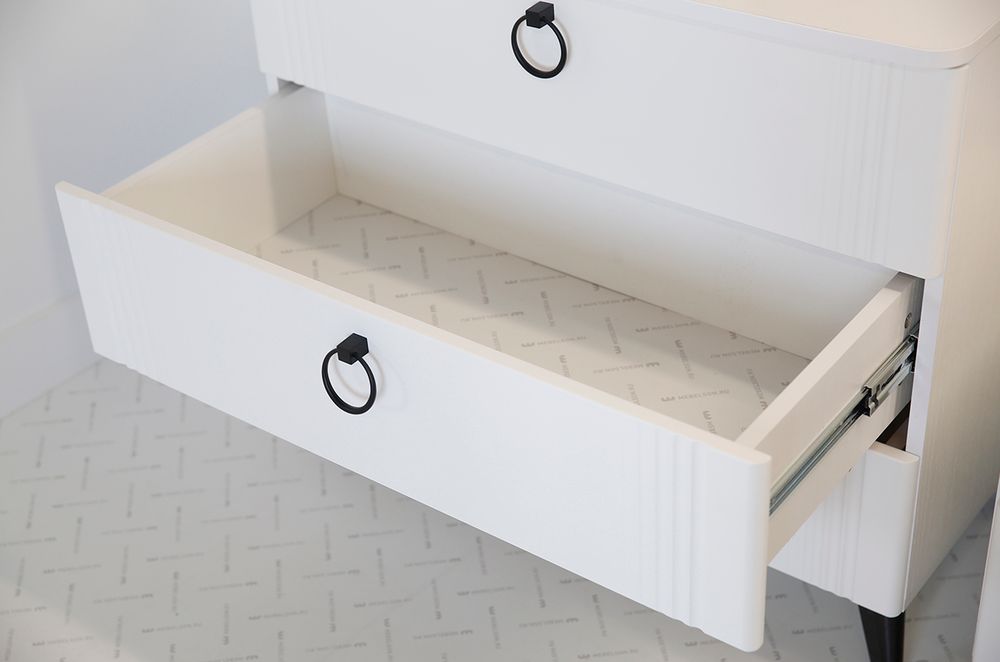 Комод "Ева"(Белое дерево/Белый матовый)