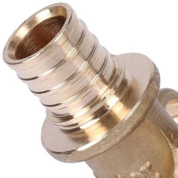 Угольник настенный с длинным нарезным патрубком 16-Rp 1/2"