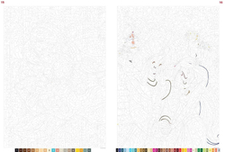 Раскраска по номерам Coloriages mysteres Disney - Love Stories, 128стр.