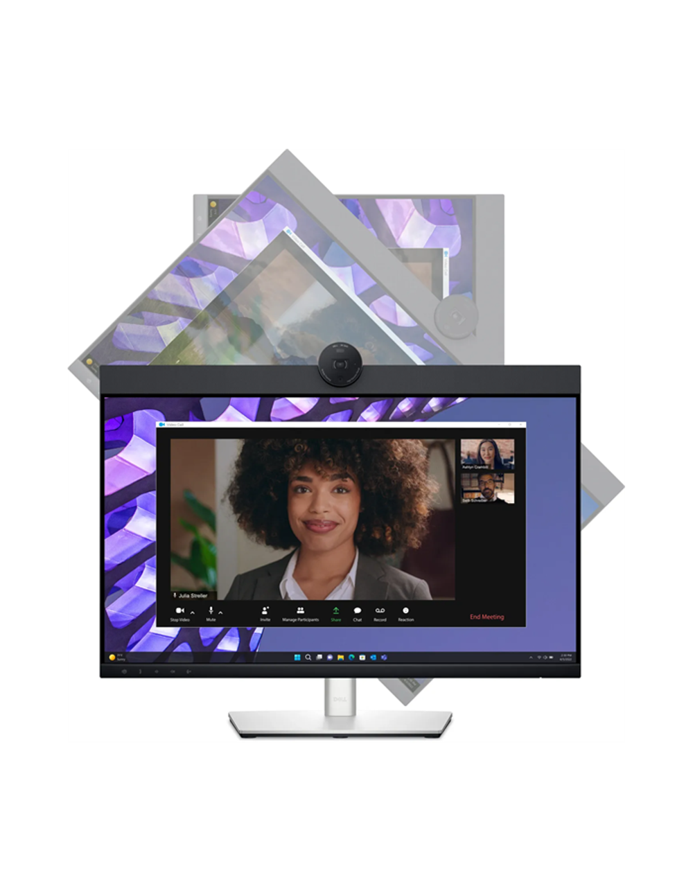 Монитор Dell 27"    P2724DEB, Video Conferencing Monitor, IPS, QHD 2560 x 1440 at 60Hz, 16:9, 350 cd/m2, 1000:1, 5 ms gray to gray, H-AD, 1 x 4MP RGB + IR 2K camera at 30fps, 2 x digital microphone, 5W speake