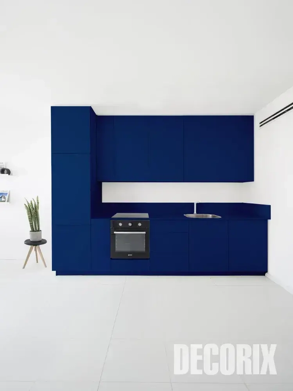 Краска синяя в баллончике глянцевая акриловая DECORIX - Темно-синяя эмаль аэрозольная для любых поверхностей 520 мл