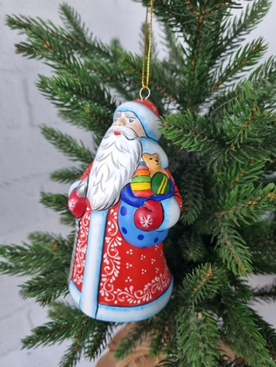 Дед мороз ёлочная игрушка из фарфора