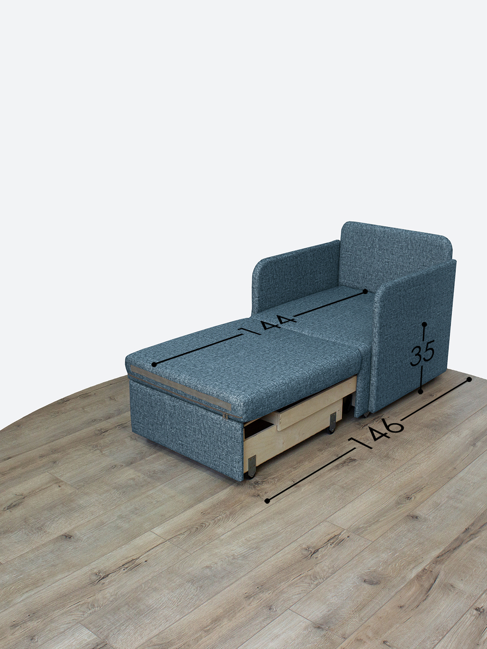 Кресло-кровать "Миник" с подлокотниками