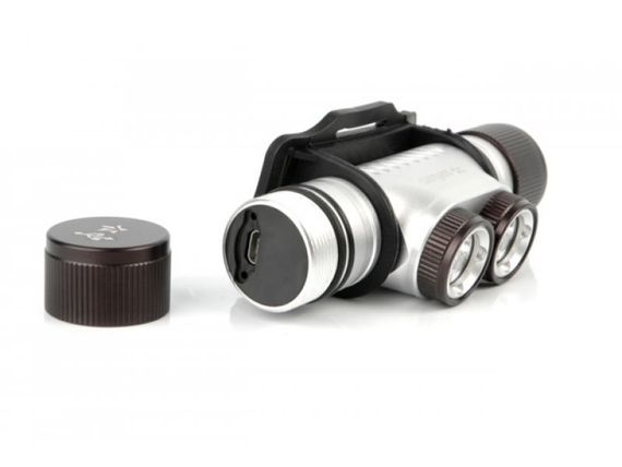 Фонарь подводный налобный Sargan Night Star 900 люмен теплый свет серебристо-черный