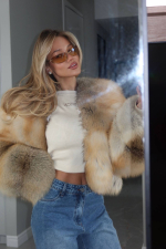 Шуба - кроп из лисы GOLDEN FOX 45см