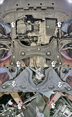 Защита картера двигателя, КПП. 2 мм, Сталь. для Livan X3 Pro 2022-н.в., Motodor.74701