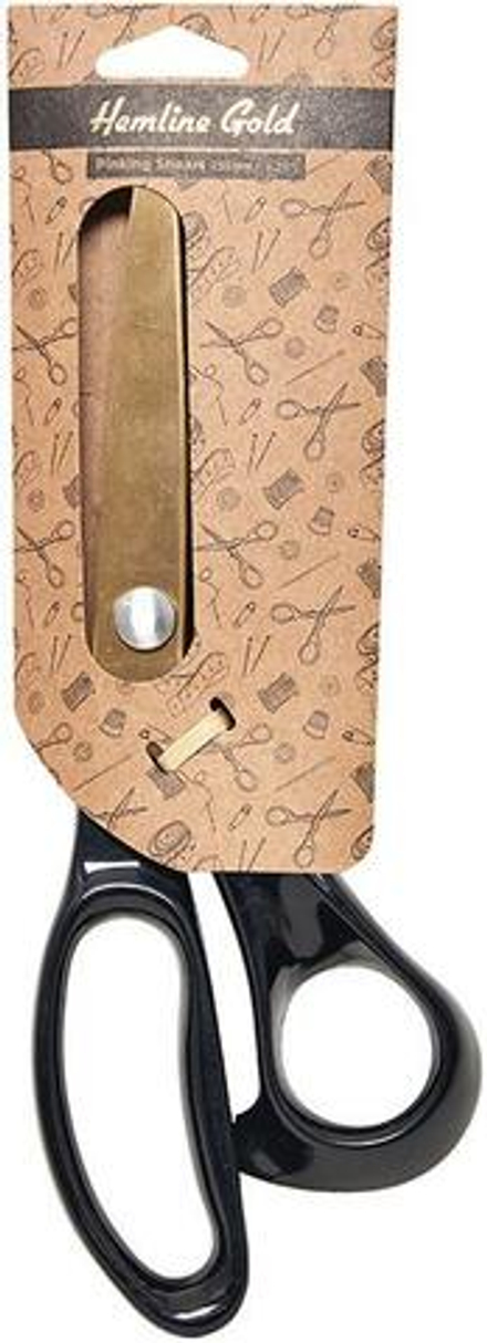 Ножницы портновские зигзаг, 235мм, цвет черный с золотом