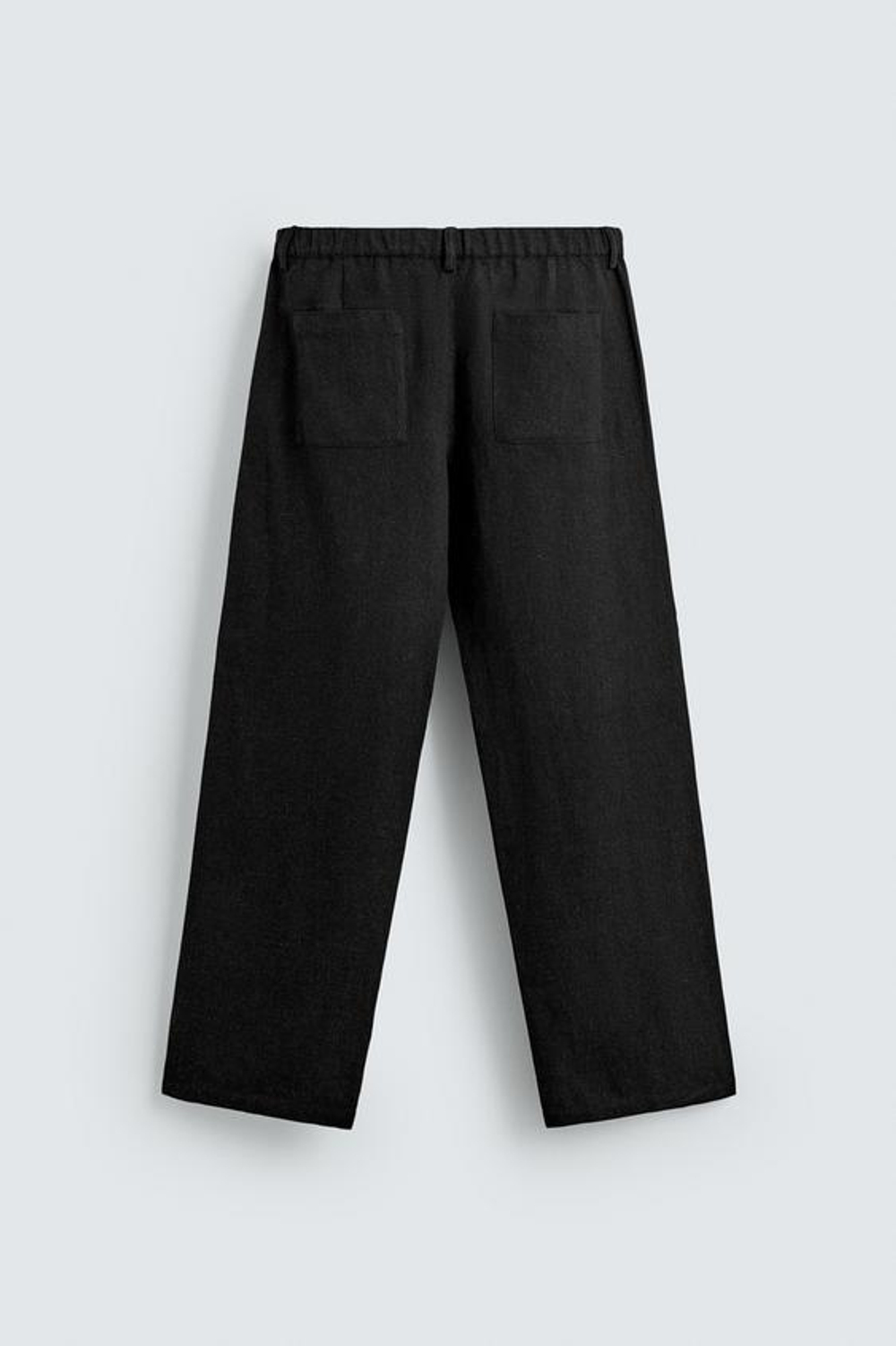 ZARA БРЮКИ RELAXED FIT ИЗ ВИСКОЗЫ И КОНОПЛИ, ЧЕРНЫЙ