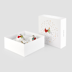 Набор из 3 елочных шаров Farforite «Маленький принц» в подарочной коробке