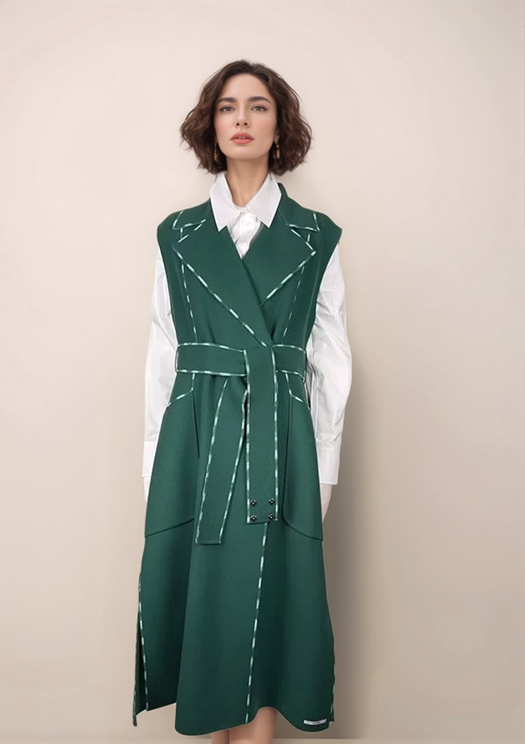 Пальто без рукавов из шерсти и кашемира Max Mara