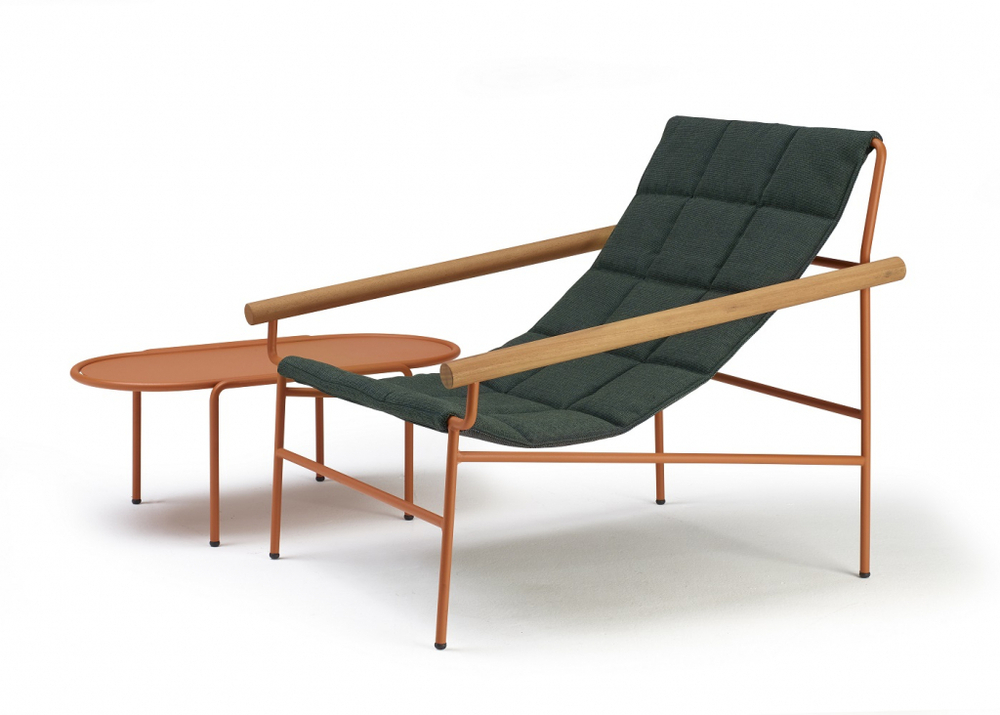 Кресло лаунж металлическое Scab Design Dress Code Glam Outdoor, терракотовый, черный