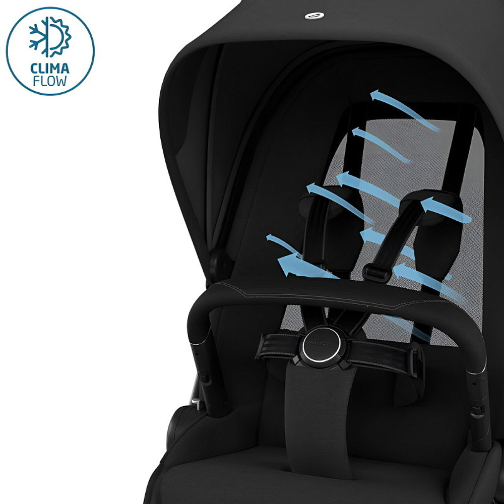 Детская коляска Maxi-Cosi Fame 3 в 1 с автокреслом Coral 360 Essential grey Twillic Black/Черный