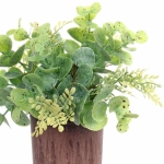 Цветок искусственный в горшке «Эвкалипт» 16см яркая трава