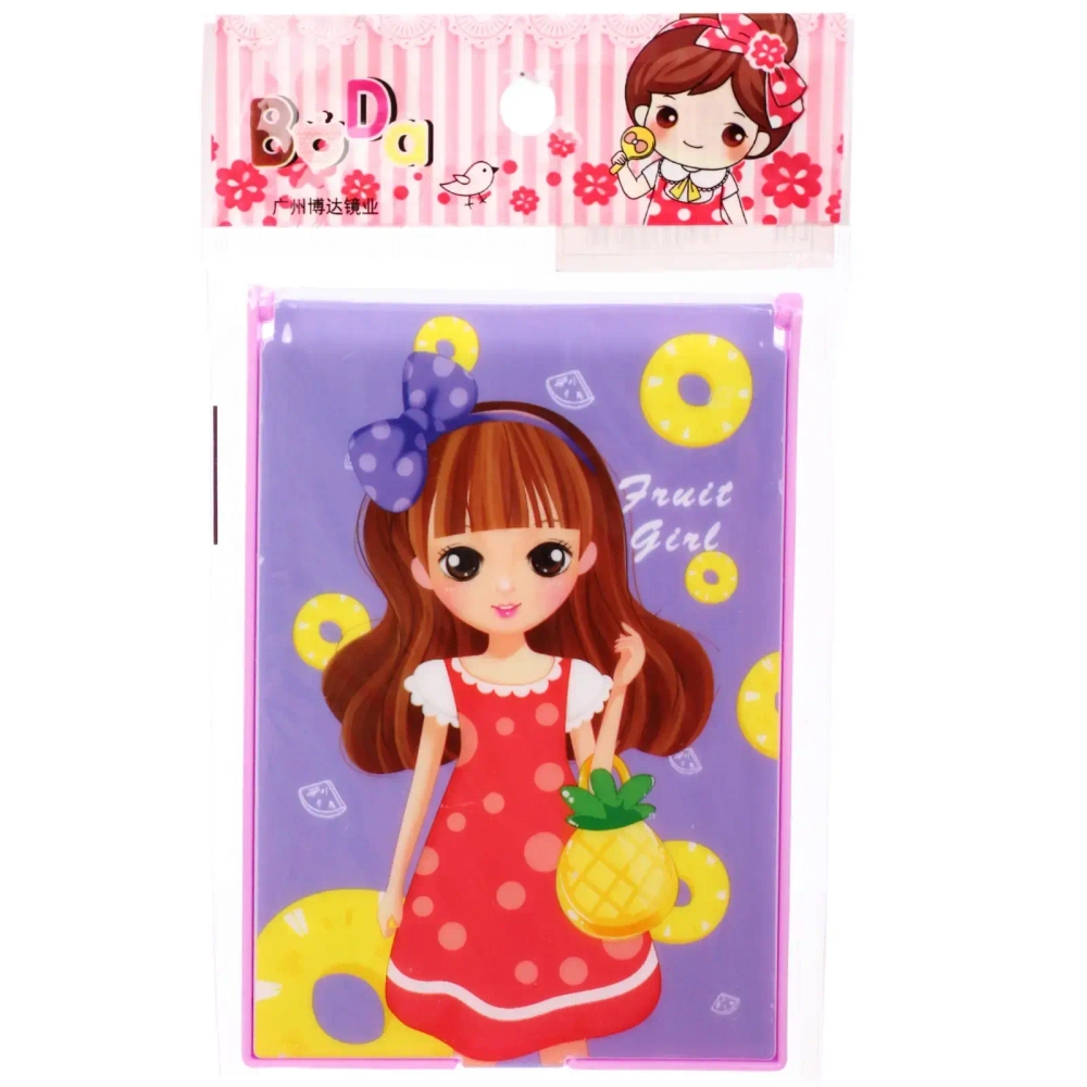 Расческа с зеркалом в наборе детские «МИМИШКИ», девочка, цвет фиолетовый, 11*7,8см