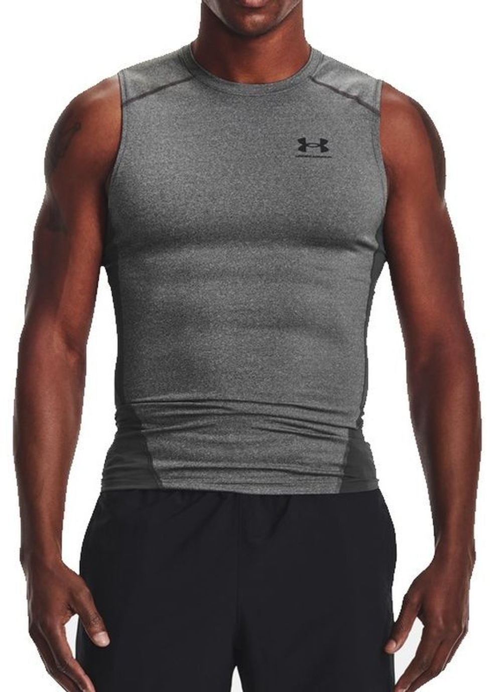 Мужская теннисная футболка Under Armour HeatGear Armour Comp Sleeveles M - серый