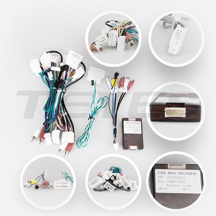 Комплект рамки с разъёмами 10" Toyota Crown/Majesta 3 S170 1999-2004 с кнопками - Car-Smart 9667