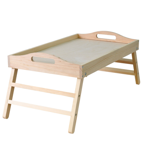 Складной столик-поднос для завтрака из сосны Флоутард, в подарочной упаковке, в натуральной отделке