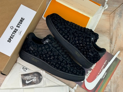 Louis Vuitton x Nike Air Force 1 Low Triple Black
