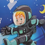 Пакет подарочный «Космонавт»42х30х12 см, микс